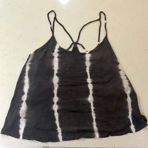 NWT gray and white tie dye tank top